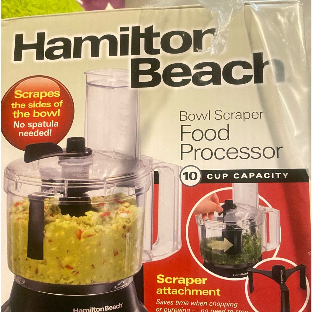 450-Watt 10-Cup Food Processor with Bowl Scraper Attachment